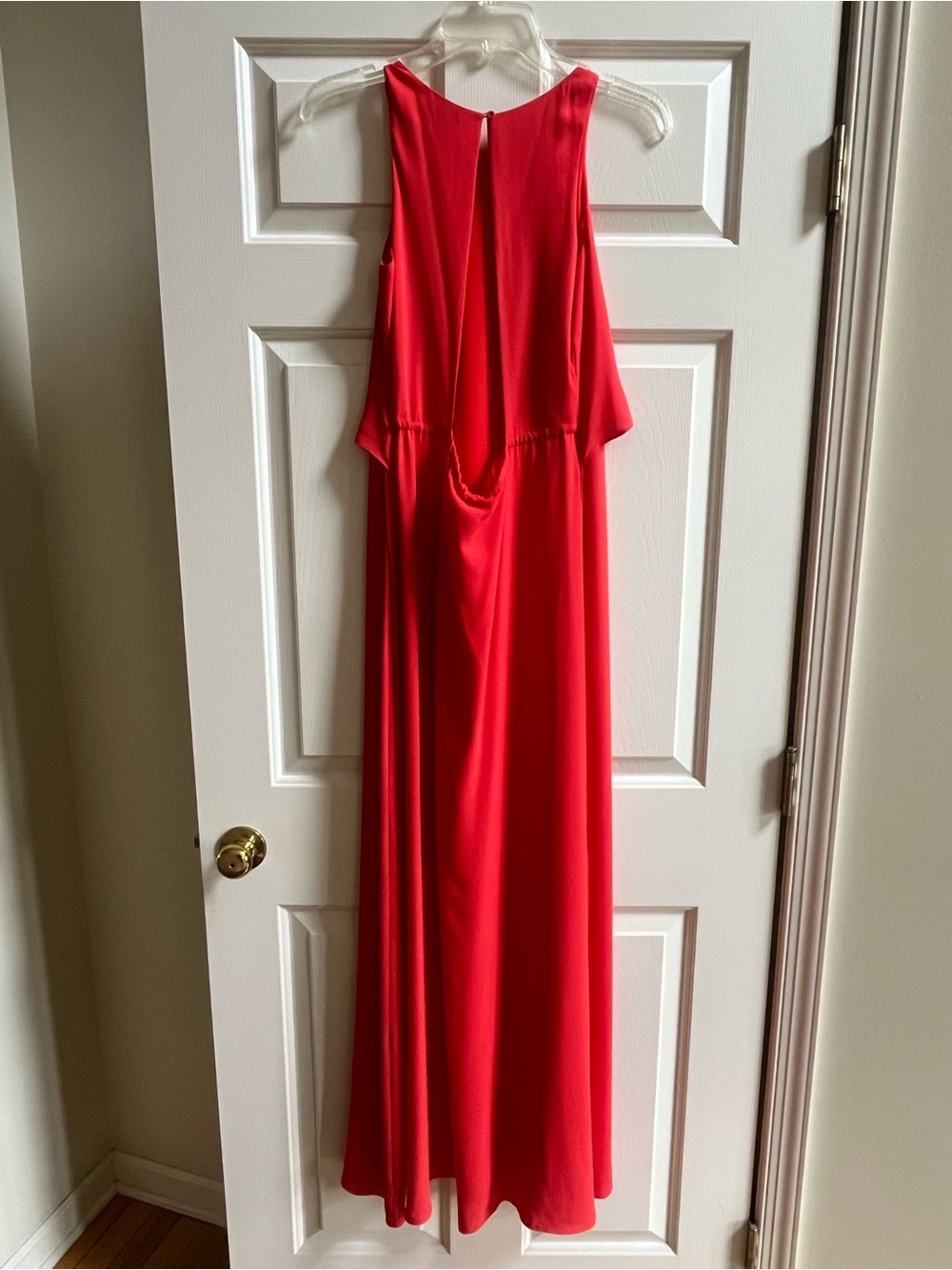 Orange-Red Sleeveless Maxi Dress - Elegant Evening Gown BCBG Max Azria size xxs
